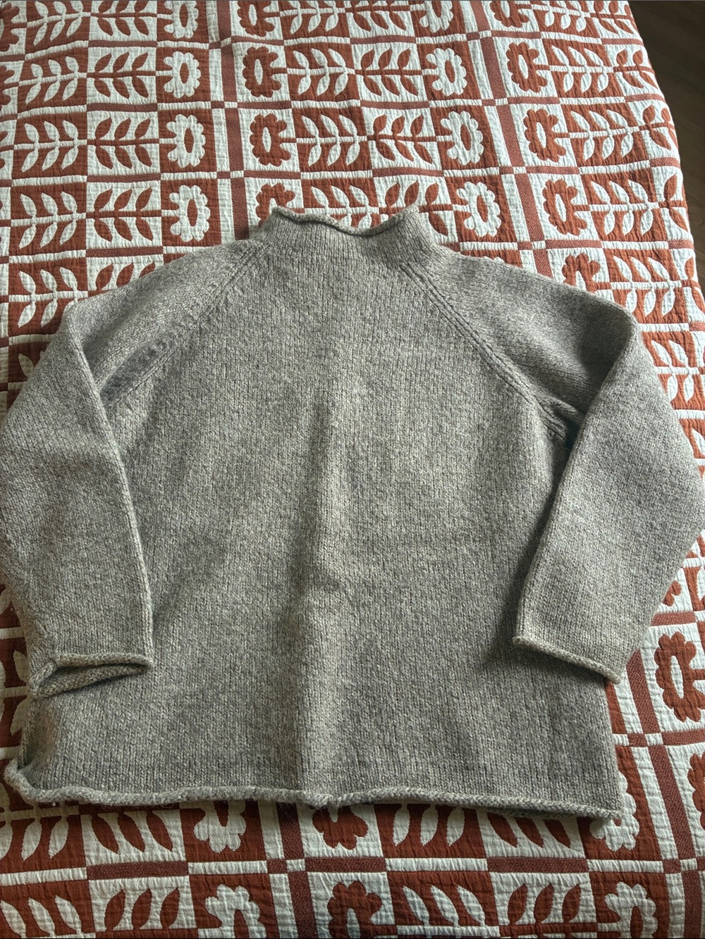 Merino wool cowl neck sweater